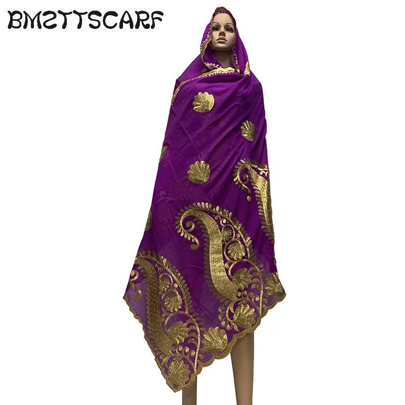 Высококачественная африканская Женская шаль 100% хлопок большой шарф с вышивкой