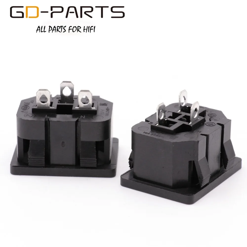 GD-PARTS защелкивающийся разъем питания IEC320 C14 сетевой адаптер розеток переменного