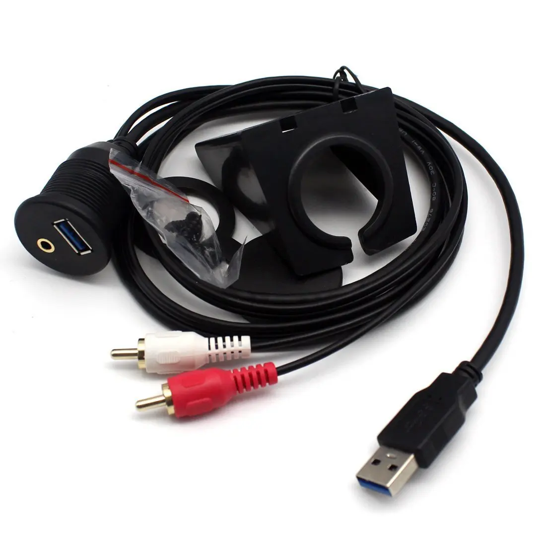 Автомобиль линия корабль мотоцикла автомобильного аудио кабель USB3.0/Aux RCA 1