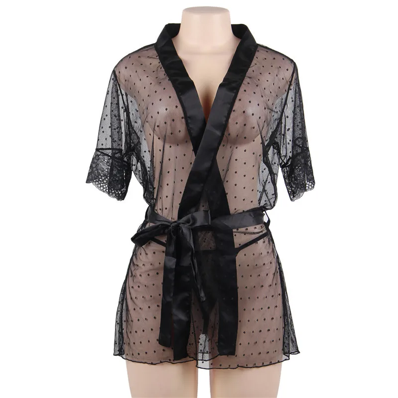 Сексуальный женский халат нижнее белье прозрачный сетчатый женская одежда для
