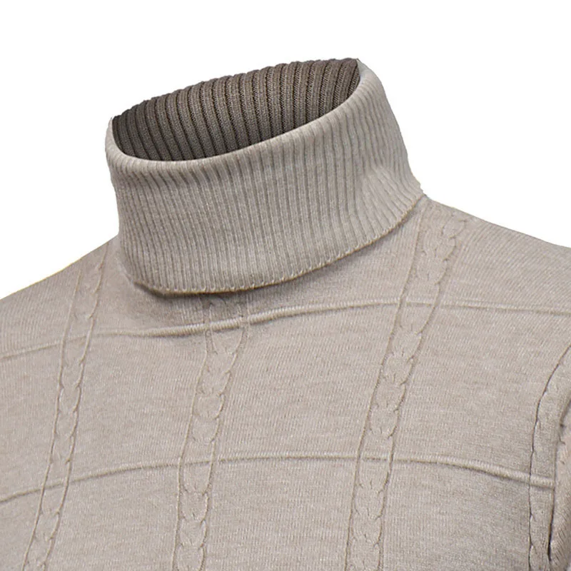 Mens Casual Slim Fit Pullover Sweater Knit Turtleneck Thermal Men's Merino Wool Turtleneck Sweater Classic Long Sleeve Pullover