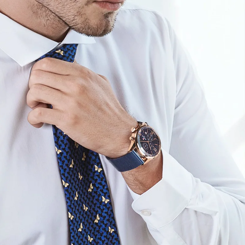 Награда мужские часы водонепроницаемые Chronogra Аналоговые кварцевые наручные