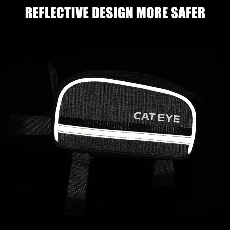 CATEYE велосипедная верхняя трубчатая сумка, велосипедная сумка для езды на велосипеде, MTB каркасная сумка, отражающая Водонепроницаемая Магнитная сумка для инструментов, велосипедная сумка и сумка для корзины