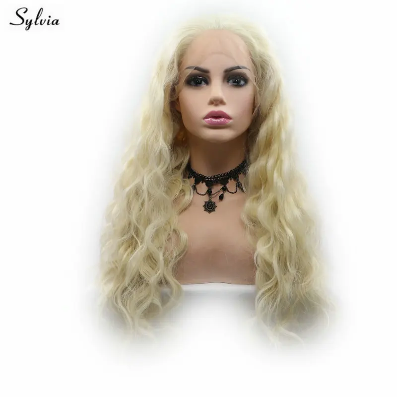 Sylvia Glueless кружевные передние женские парики волосы высокой температуры парик из