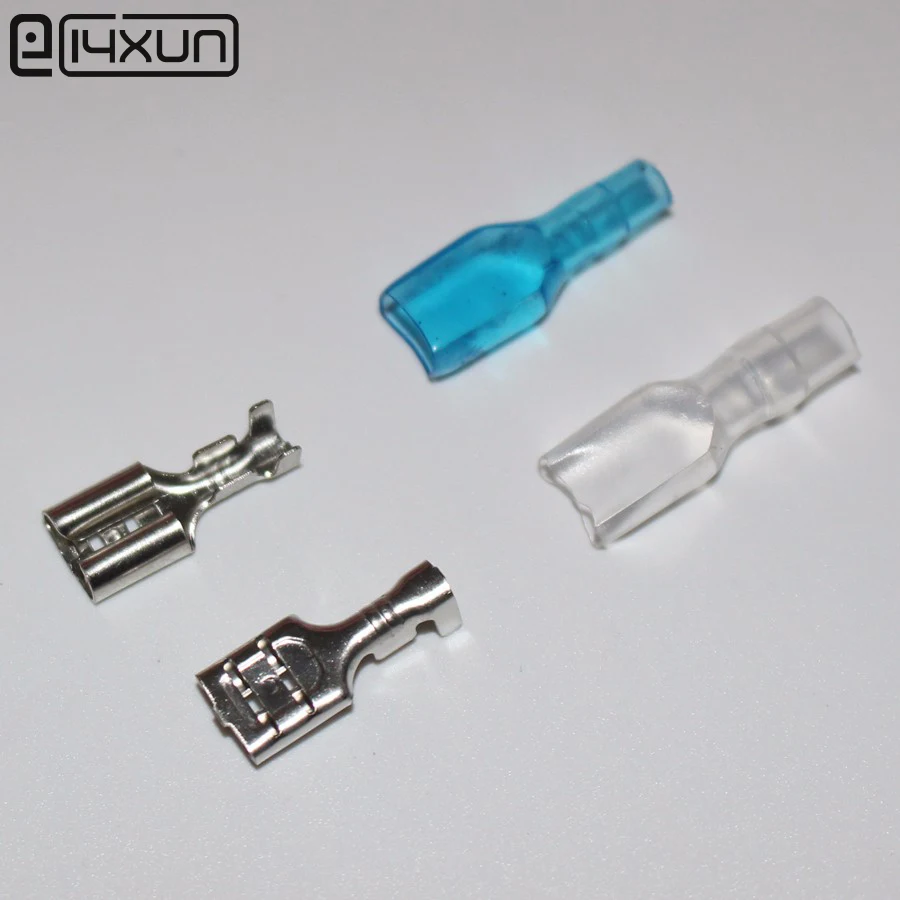 100 комплектов 6 3 мм Лопата обжимной терминал мужской женский холодный