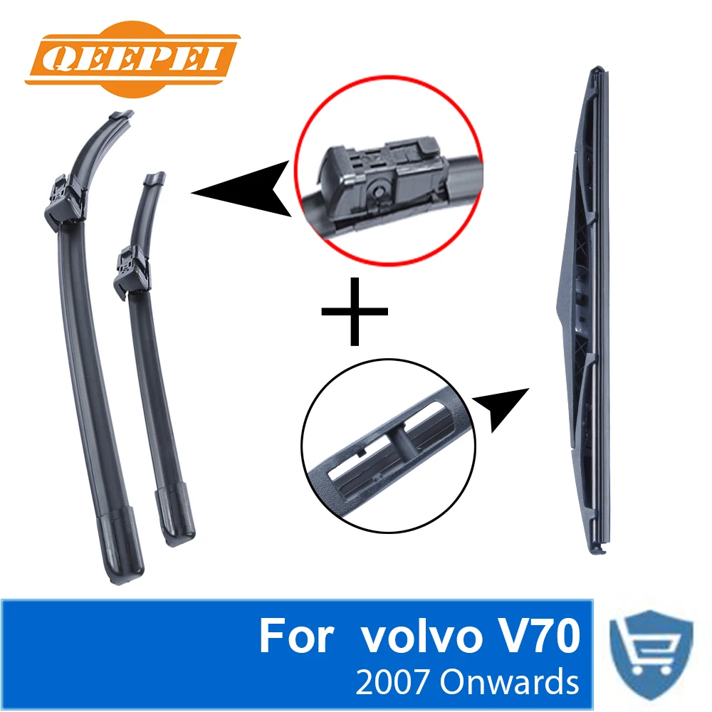QEEPEI Передняя и задняя Щетка стеклоочистителя без рычага для volvo V70 2007 года высокое