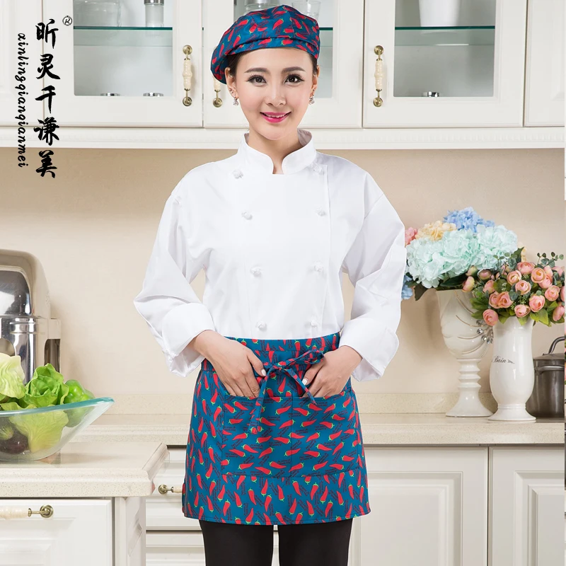 Одежда шеф-повара осень и зима для работы пекарни отеля кухни с длинным рукавом