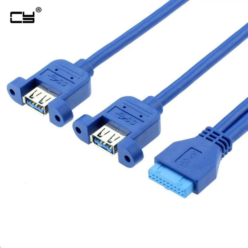 Защитный чехол для ПК 19 штырьков гнездовой к 2 портам USB 3 0 тип A винт панель