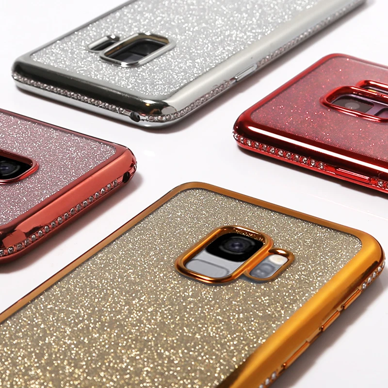 Diamond Glitter TPU Case For Samsung Galaxy S8 S9 S10 Plus S7 Edge A5 2017 A6 A7 A8 2018 A10 A30 A40 A50 A70 M10 M20 M30 Cover |