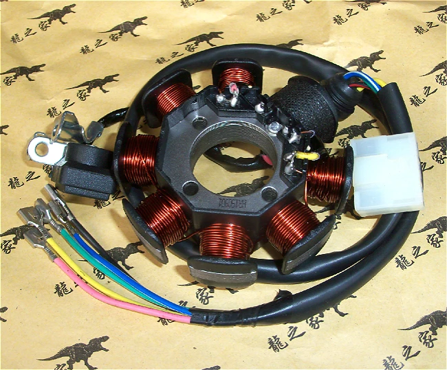 

Motorcycle 5 Wire 8 Poles Full Wave DC Magneto Stator Coil Generator Spare Parts For Honda CG125 ZJ125 CG ZJ 125 125cc