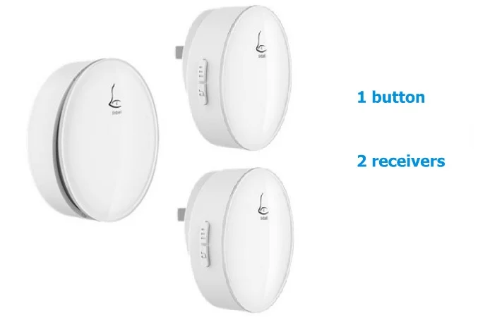 Два приемника самостоятельно мощности Беспроводной Дверной Звонок