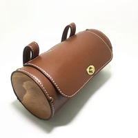 q398 free shipping bicycle retro tail car before the handle bag leather logs round bag bicycle bags