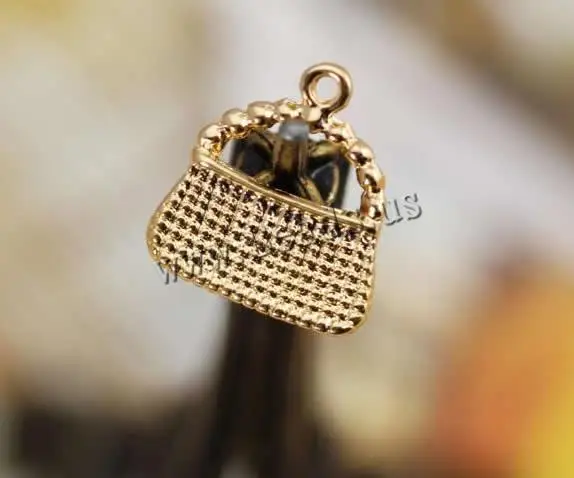 Free shipping!!!Zinc Alloy Handbag Pendants high fashion gold color plated nickel lead & cadmium free 15x16mm | Украшения и