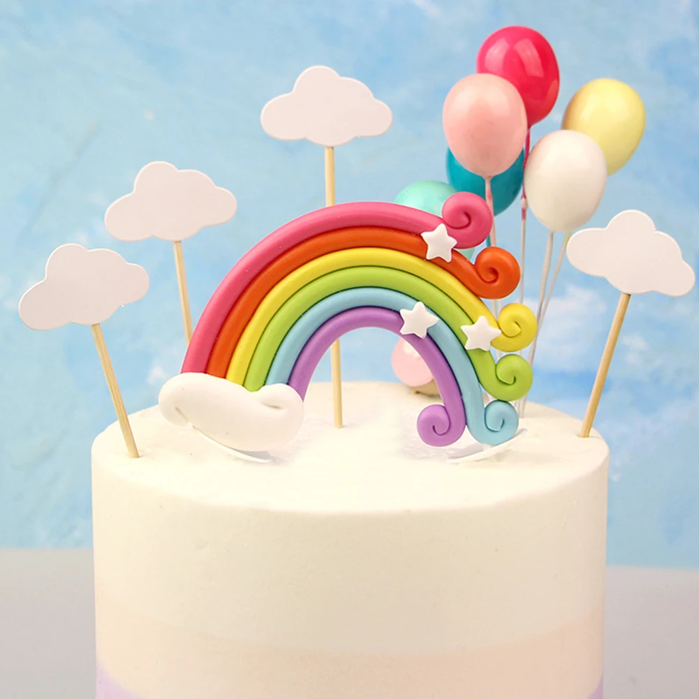 Разноцветный Топпер для торта украшение на свадьбу день рождения|Товары