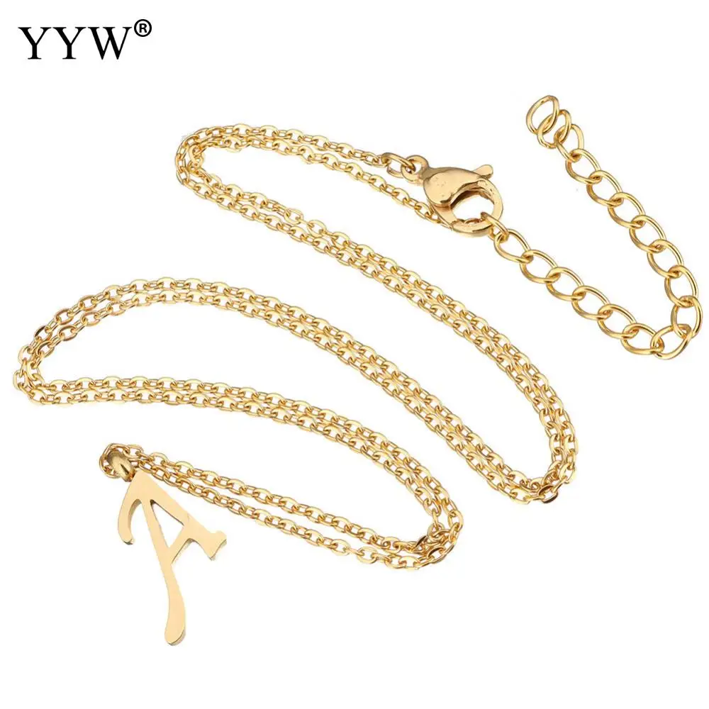 YYW женское мужское золотистое ювелирное ожерелье из нержавеющей стали