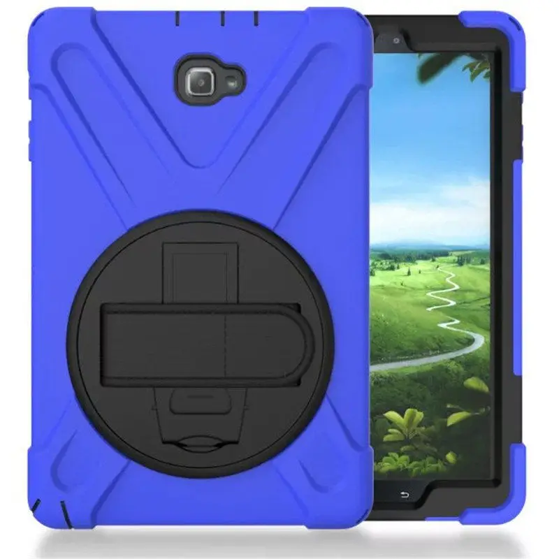 Dark Blue Сверхпрочный чехол Amor для samsung Galaxy Tab A 6, A6, 10,1, P580, P585, S-Pen, чехол для планшета, силиконовый+ PC, задняя крышка, чехол с подставкой - Цвет: Dark Blue