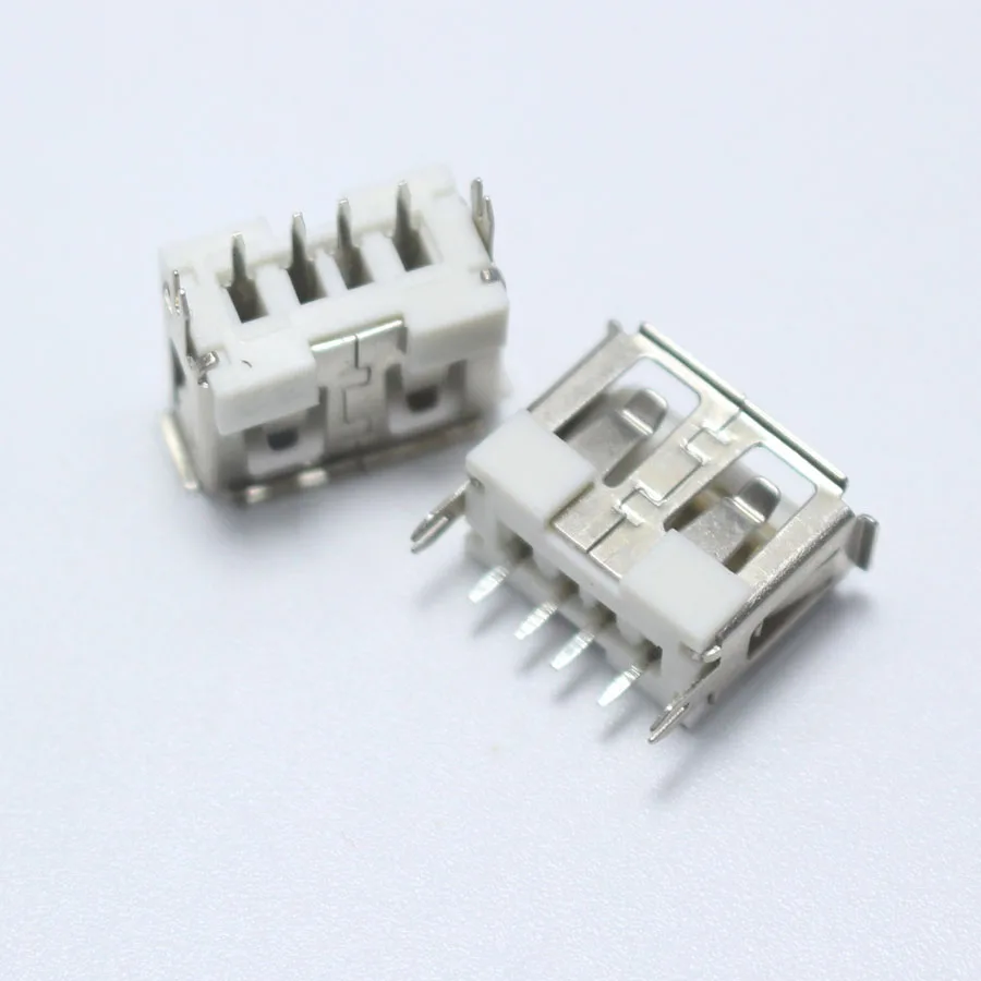 10 шт. DIP USB тип A гнездовой разъем белый 4PIN AF 0 монтажный для печатной платы