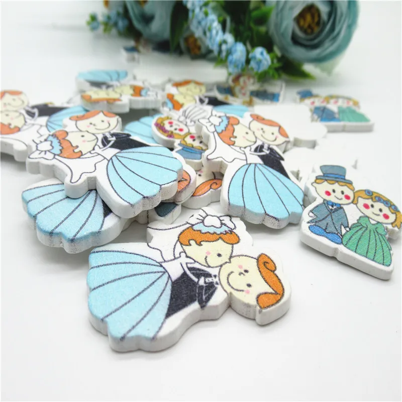 Деревянные белые раскрашенные Свадебные тематические поделки для жениха