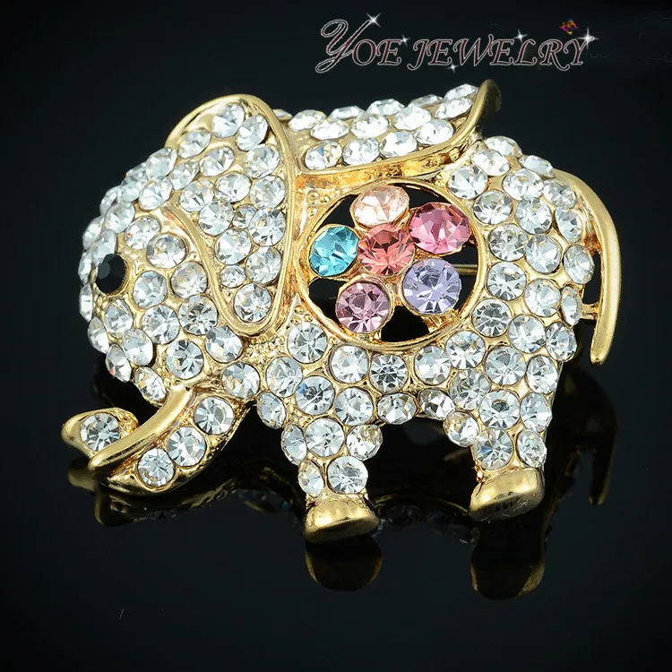 IYOE/хит продаж рождественский подарок золотой цвет в виде животных милый Слоник