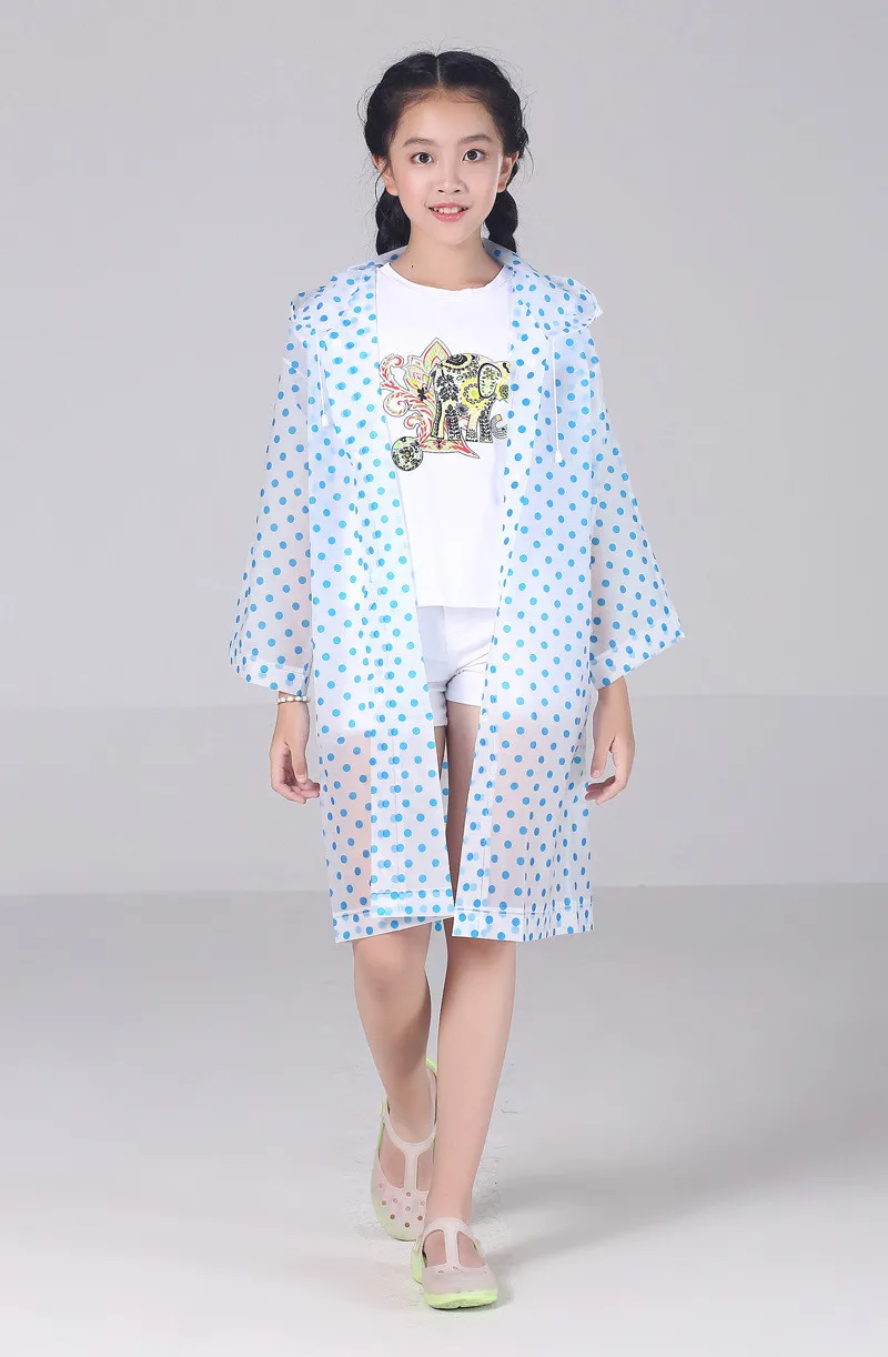 Прозрачный ЭВА-пластик дождь точки модный детский дождевик для мальчиков и