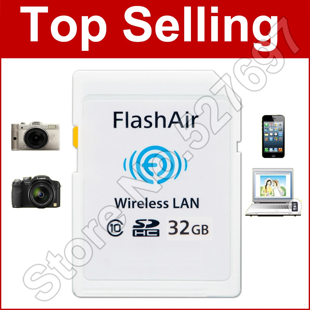 Wi-Fi загрузить фото видео на телефон и т. д.! карты памяти 8 г 16 ГБ 32 sd-карта flashair Class 10