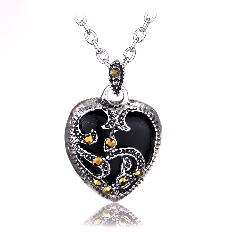 Новое эффектное ожерелье 2 цвета посеребренный марказит синий черный камень