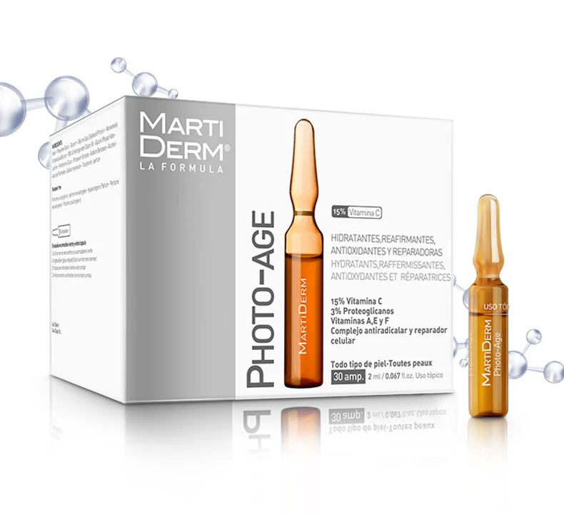 Martiderm Photo Age Platinum протеогликан ампулы Увлажняющий Укрепляющий антиоксидантный Восстанавливающий сыворотка 30x2 мл
