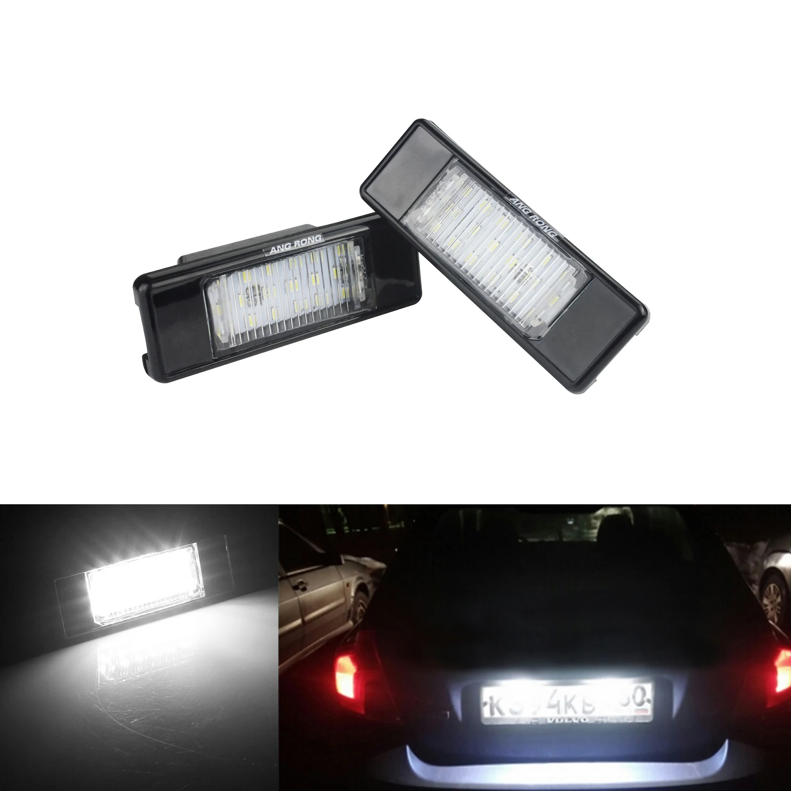 Angrong 2x светодиодный номер лицензии светильник нет ошибок для peugeot 106 207CC 307 308 406 407 508
