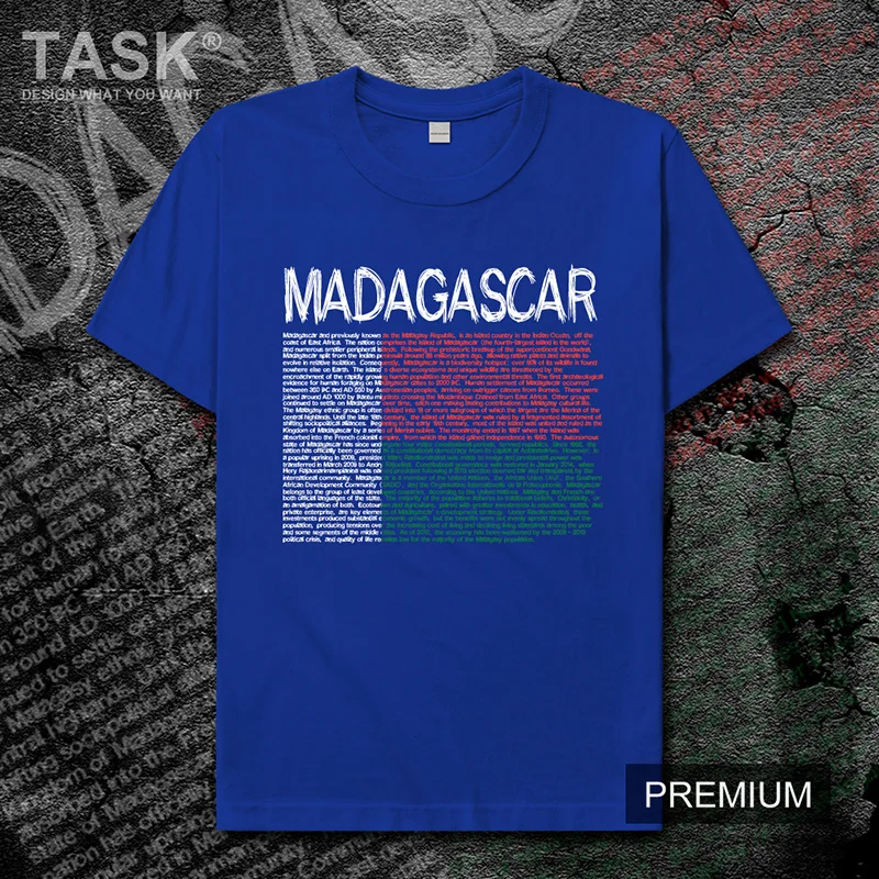 Madagasikara/мужская футболка с коротким рукавом хлопковая повседневная спортивная