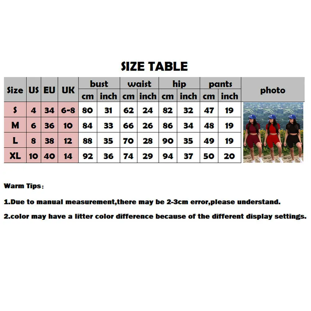 

Women two piece set Crop Top&Biker Shorts Casual Fitness Half High Waist Gymwear Sport Workout Tracksuit Sexy matching sets new