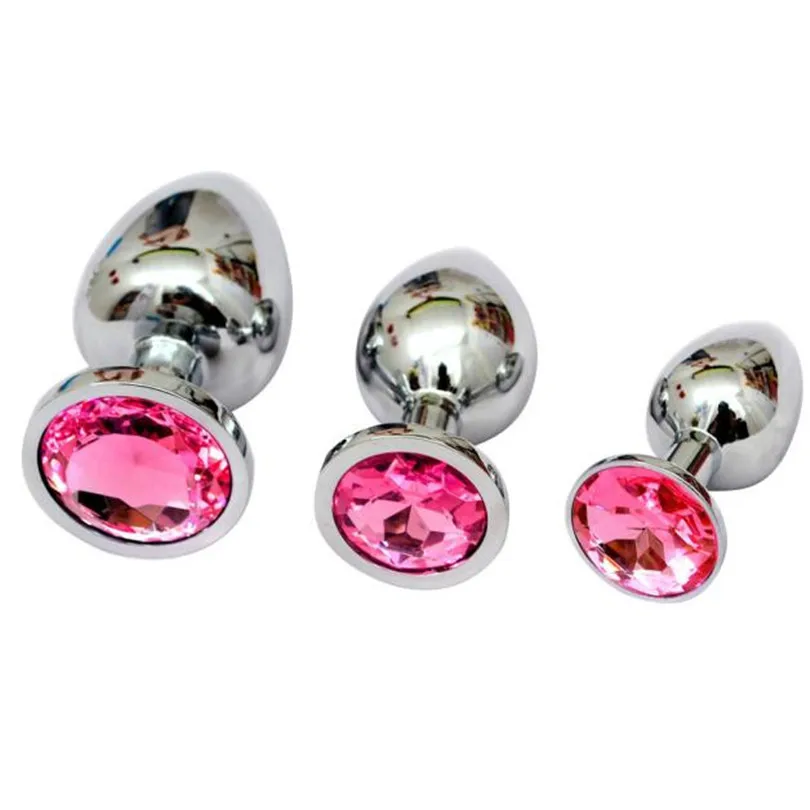 Sex Toys Massage Body Plug Anal Acier toys Berg Crystal Silver Colour Metal Backyard Stainless Steel Hitch #4A25 |