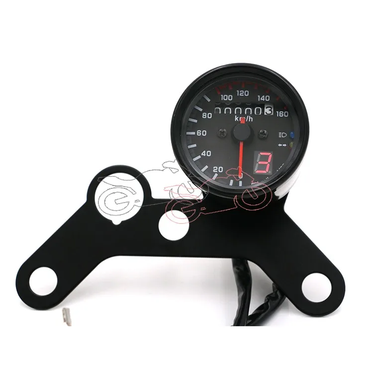 

12V LED Digital Backlight Tachometer Backlight Tacho Gauge Speedometer Odometer Control Gauge+Bracket Universal Fit Motorcycle