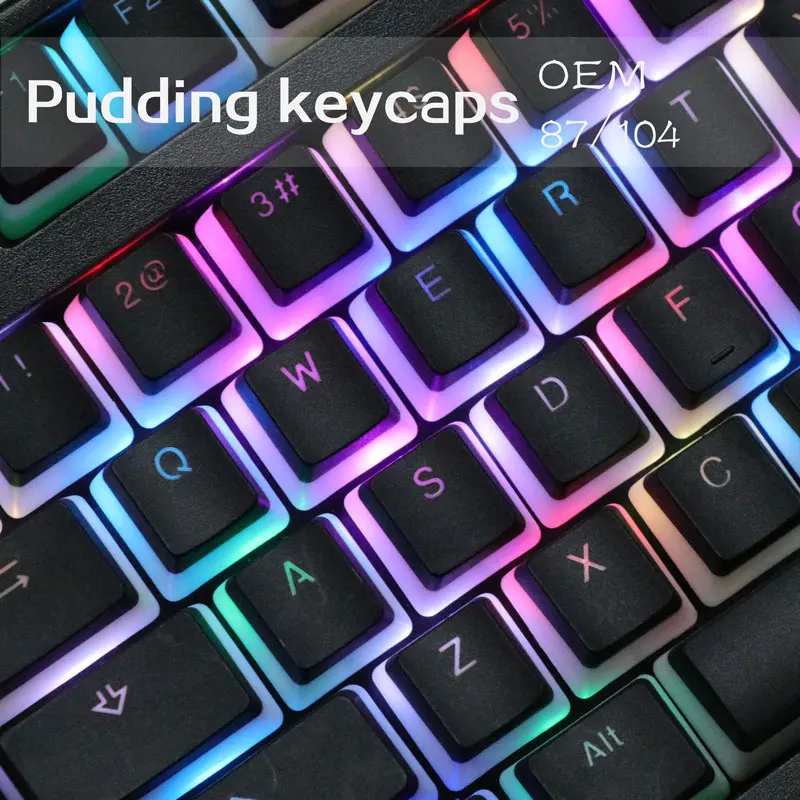 PBT колпачки для ключей с двойной подсветкой для OEM Cherry MX переключатели Механическая игровая клавиатура 104 ANSI раскладка ключа Съемник