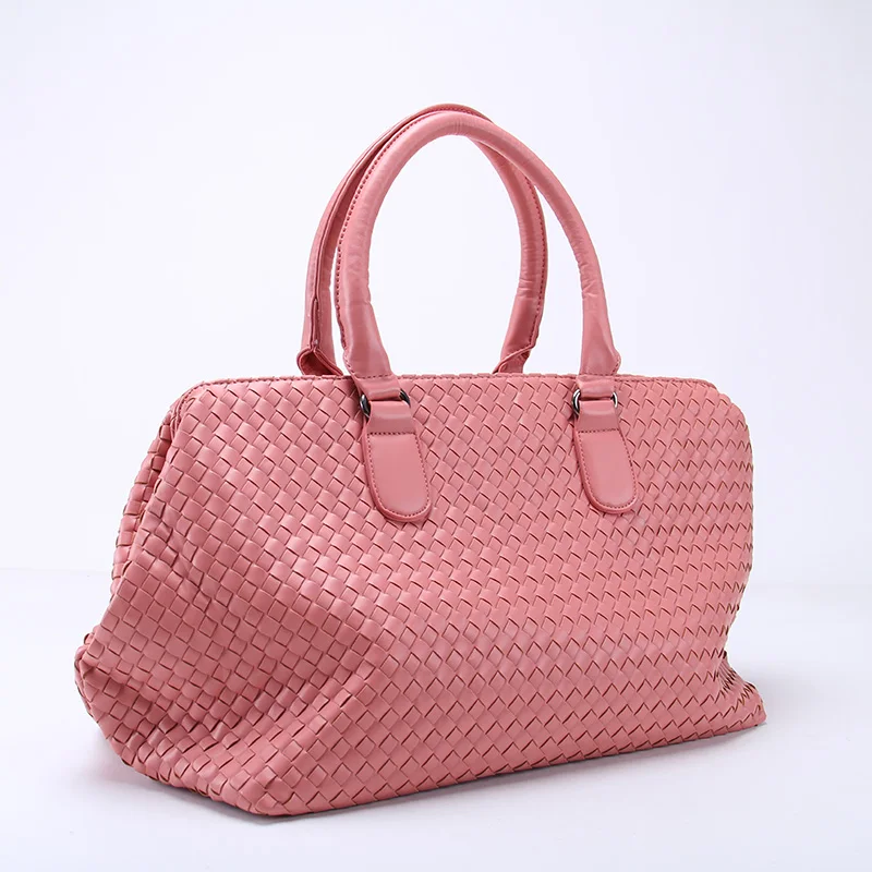 Фирменная Новинка большой ёмкость дорожная сумка крест накрест тканая кожаная