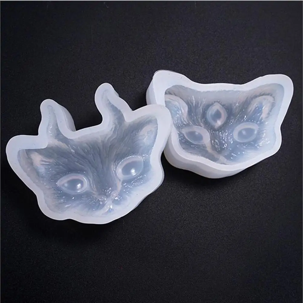 

Silicone Mold 2/3-eye Cat Head Jewelry Making DIY Handicraft Mould Epoxy Tool Mirror crystal epoxy glue mold diy jewelry demon