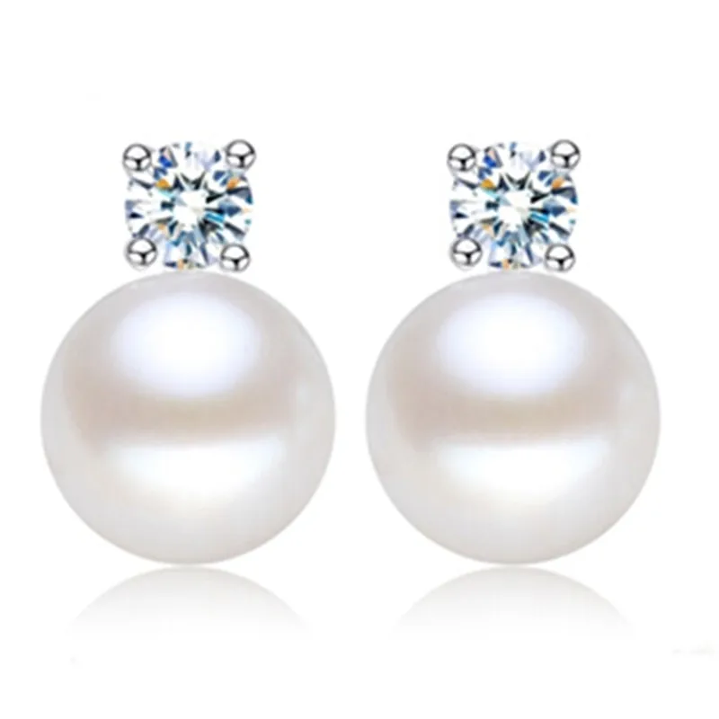 

Серьги-гвоздики PEISENI из 100% натурального пресноводного жемчуга, в стиле принцессы, серебро 925 пробы, серьги с цирконом, свадебные украшения