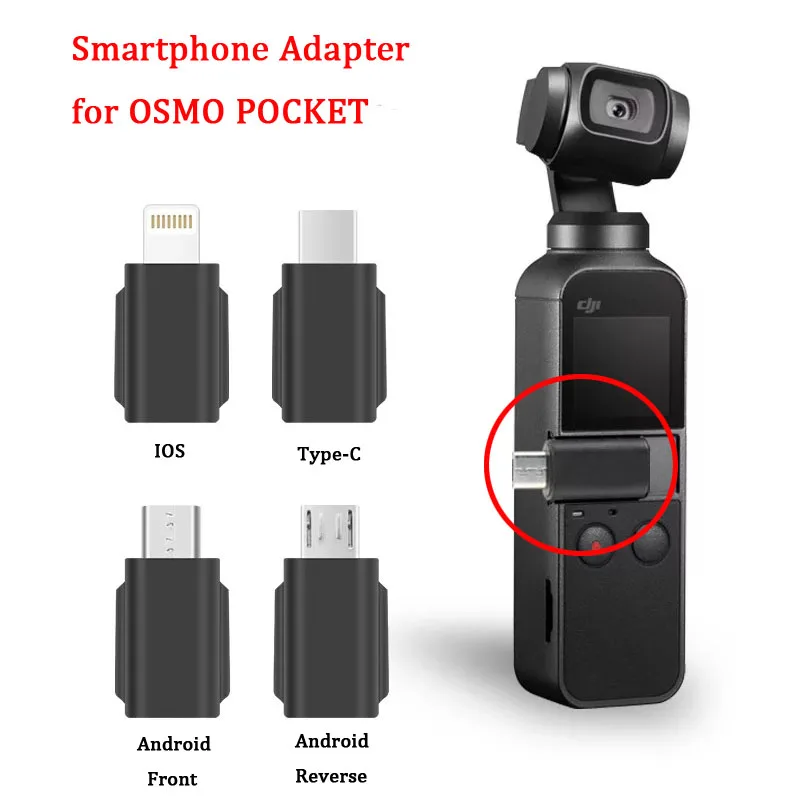 Osmo Карманный смартфон адаптер телефон Micro USB TYPE-C Android IOS разъем для iPhone huawei Xiaomi samsung для DJI Осмо карман