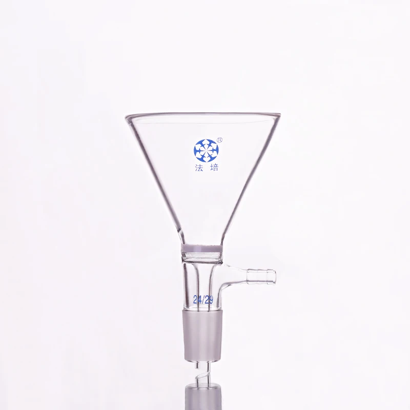 Taper sand funnel,O.D. of the Opening=60mm,Joint 24/29,Glass cone funnel funnel,Triangle sand core filter cartridge