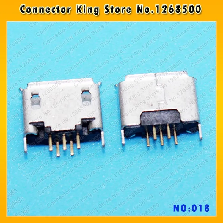 50 шт. Micro USB Type AB Female 180 градусов 5Pin DIP PCB разъемы для пайки 5 контактный Jack MC 018|micro usb