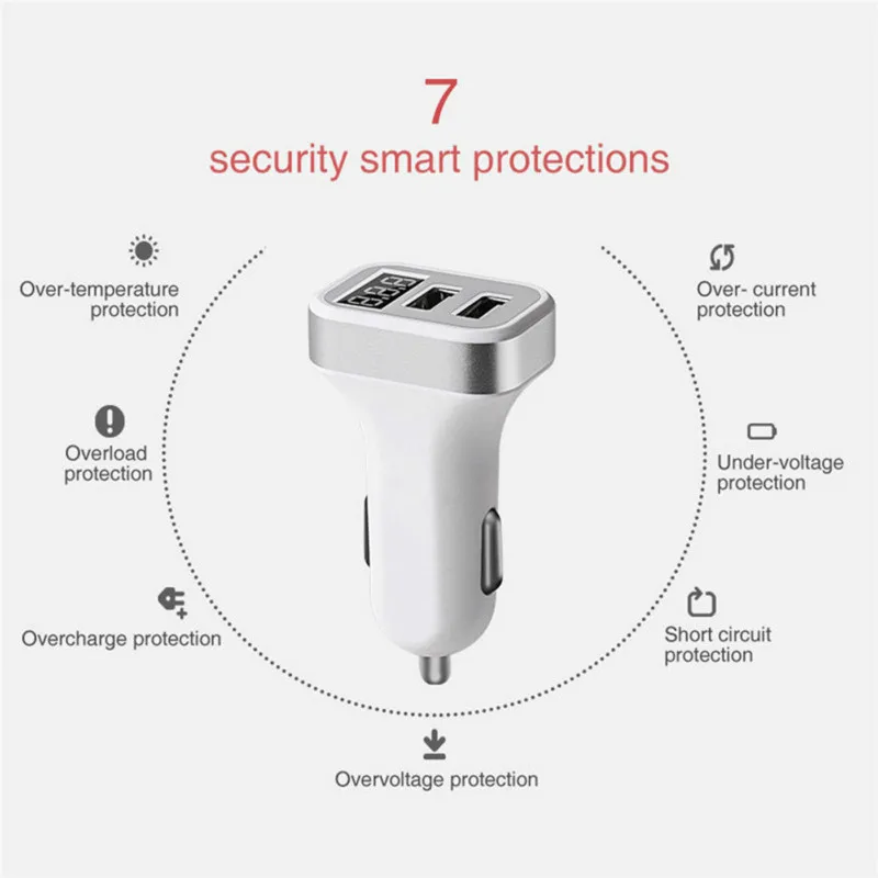 Dual USB 4.8A Car Charger Fast Adaptive Charging For iPhone Samsung Galaxy Note Edge S6 carregador de celular 2019 |