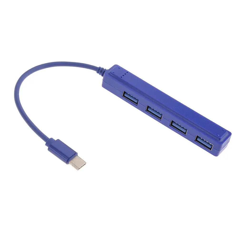 Тип с разъемами типа C и 4 Порты разъёмы USB 2 0 HUB адаптер кабель USB-C подключаться к