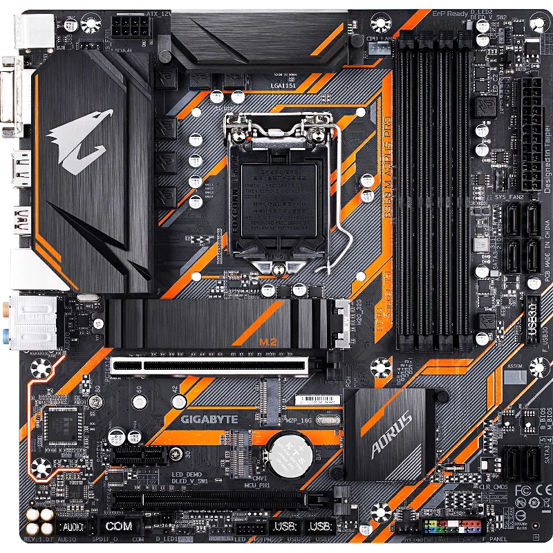 Материнская плата Gigabyte B360M AORUS PRO оригинальная материнская LGA 1151 DDR4 64 Гб DVI HDMI B360 для