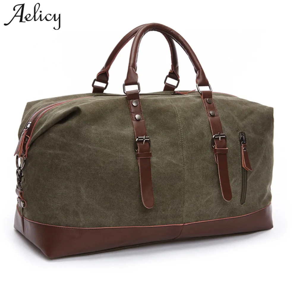 Aelicy, холщовые кожаные мужские дорожные сумки, сумки для багажа, мужские сумки для путешествий, большая сумка для путешествий, сумка для путешествий, сумка для сна, основная