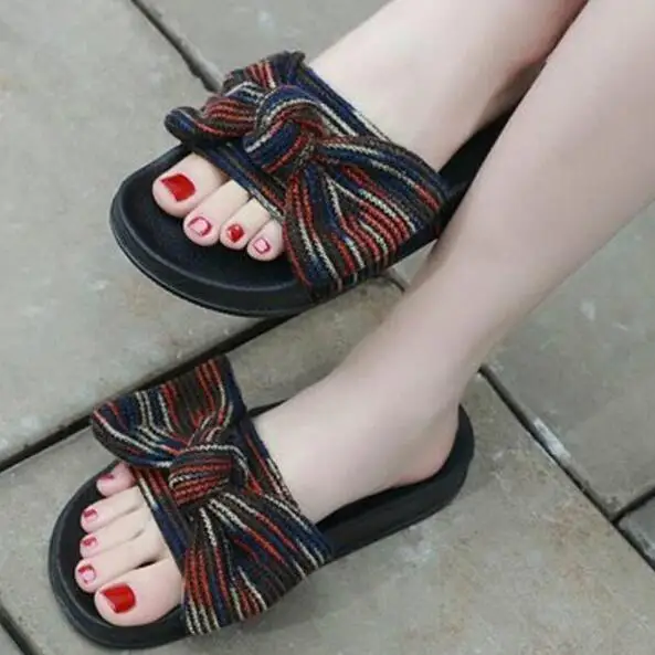 Sandalias mujer женские летние сандалии обувь на танкетке парусиновые шлепанцы в