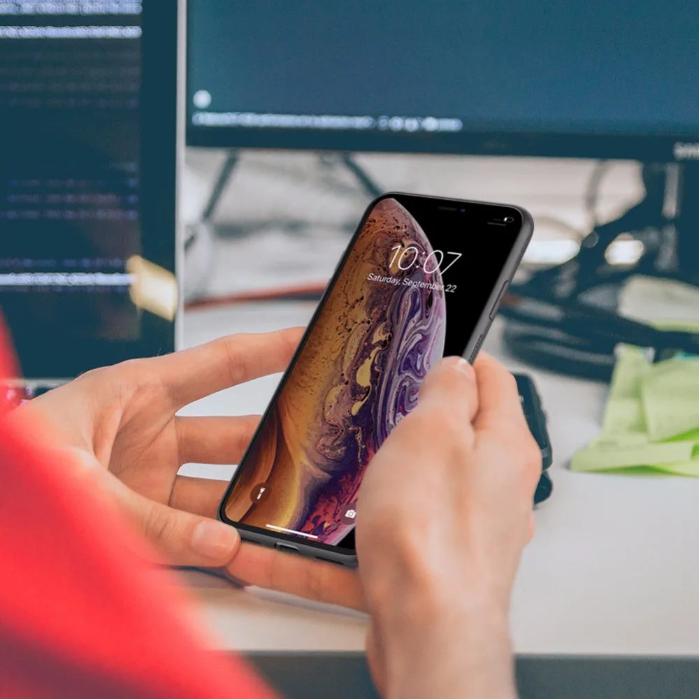 Чехол NILLKIN из закаленного материала в клетку для iphone XS Max X XR, мягкий ТПУ с краями+ задняя крышка из закаленного стекла, защитный чехол