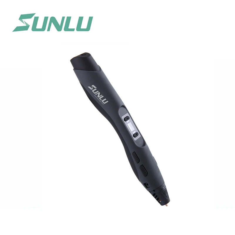 Sunlu 3d каракули ручка с светодиодный экран с 2 мешками нити регулируемая температура безопаснее и легче Diy каракули-черный - Цвет: SL-300A-Black
