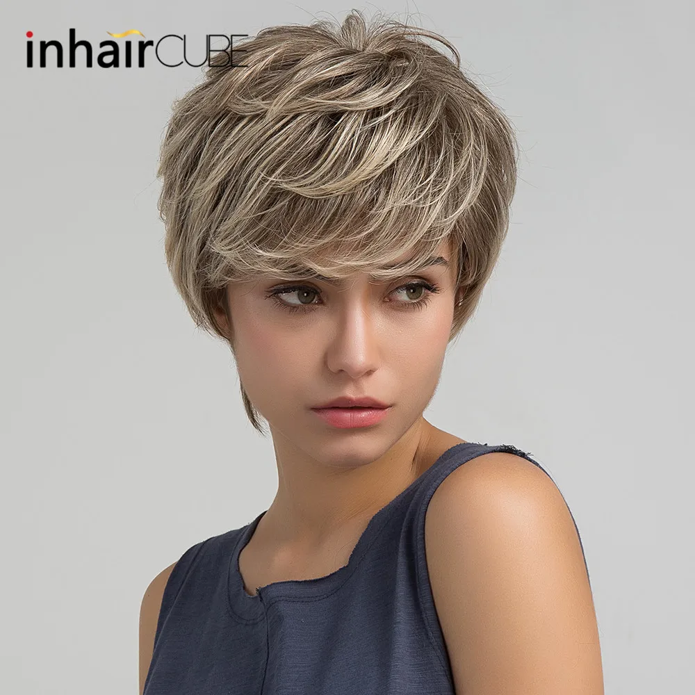 Накладные волосы Inhaircube 10 дюймов накладные для женщин 50% синтетических волос