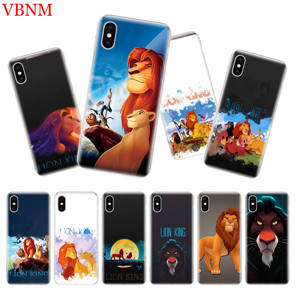 Simba King Lion Fit Silicome Phone Чехол для iPhone 7 8 6 S Plus X 10 Ten XS MAX XR 5 5S SE Art индивидуальная обложка