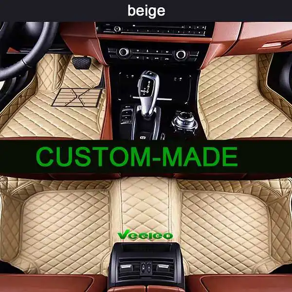 Veeleo 6 видов цветов автомобильные кожаные Коврики для Toyota Alphard/Vellfire H20W 7 мест 2008 2014