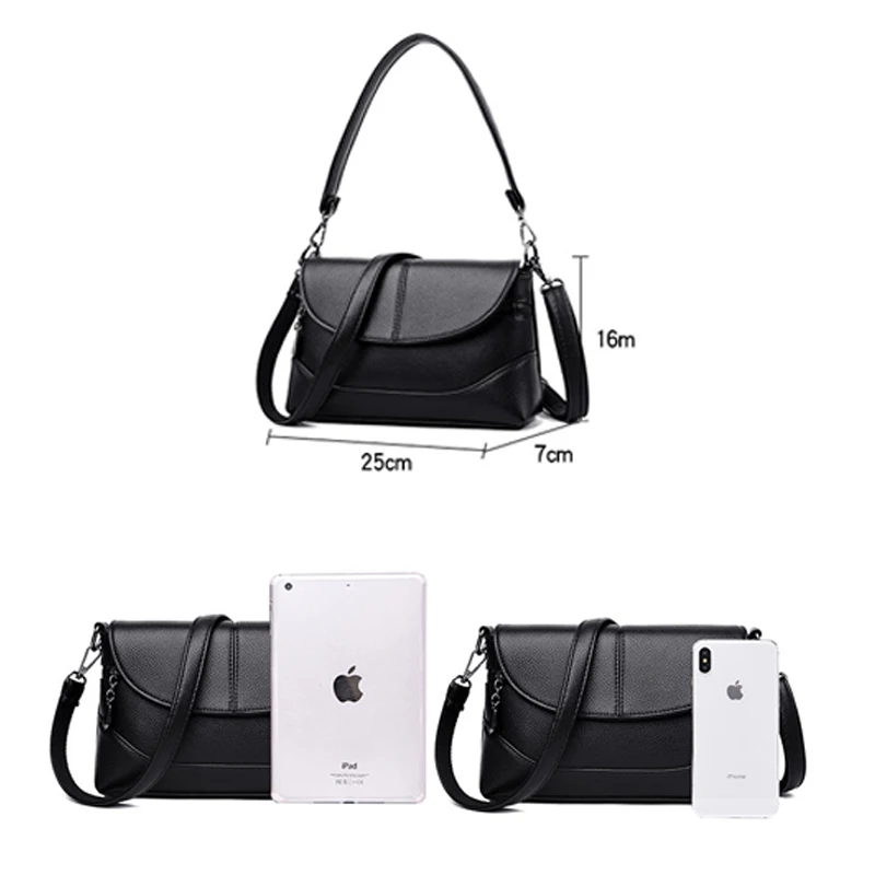 

Luxury Handbags Leather Women's Bags Designer Female Shoulder Messenger Bags For Women 2019 Travel Cover Clutches Purses Bolsa